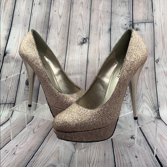 Candies 7.5M  glitter platform high heels - Picture 2 of 5